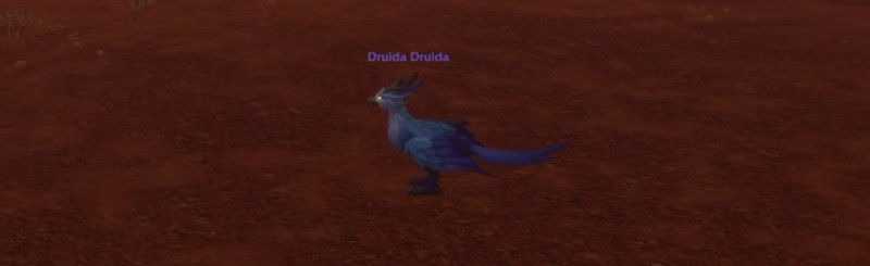 Skyborne Travel Form — a blue bird that travels on the ground because WoW Forever has no flying
